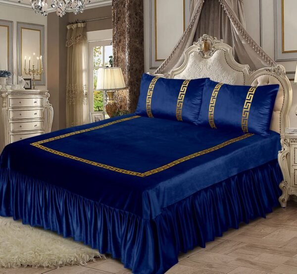 WhatsApp Image 2026-02-08 at 15.03.24 3PC Shine Velvet Applique Bridal Bedset