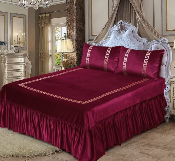 WhatsApp Image 2026-02-08 at 15.03.25 3PC Shine Velvet Applique Bridal Bedset