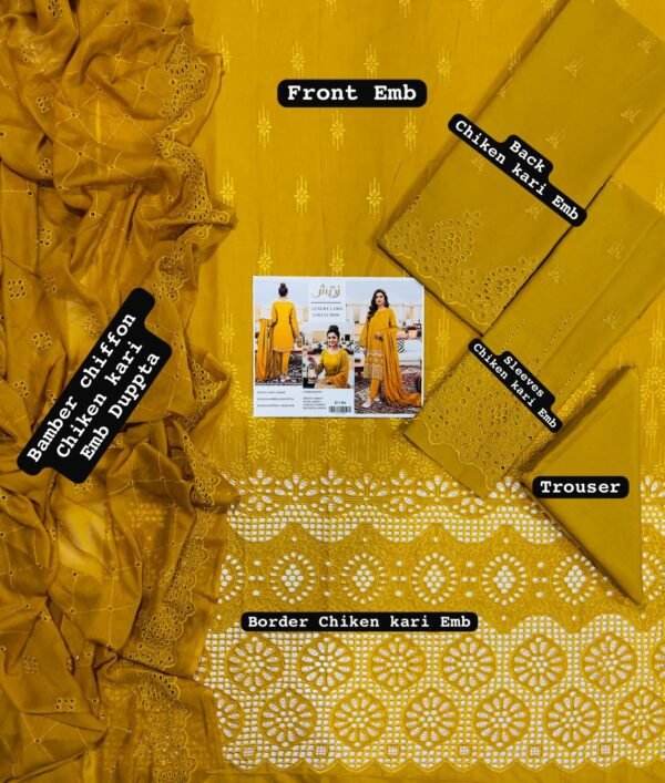 Naqsh 3PC Luxury Lawn Suit – Heavy Embroidered Eid Collection 2026 (Unstitched)