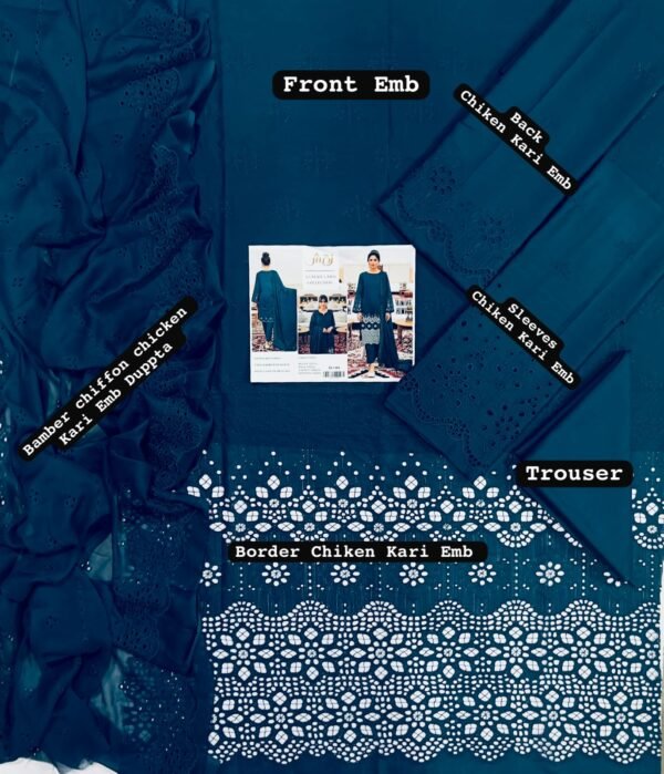 Naqsh 3PC Luxury Lawn Suit – Heavy Embroidered Eid Collection 2026 (Unstitched)