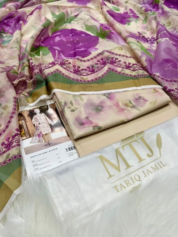 MTJ 3PC Lawn Suit – Original Outlet Stock 2026 Print Collection (Unstitched)