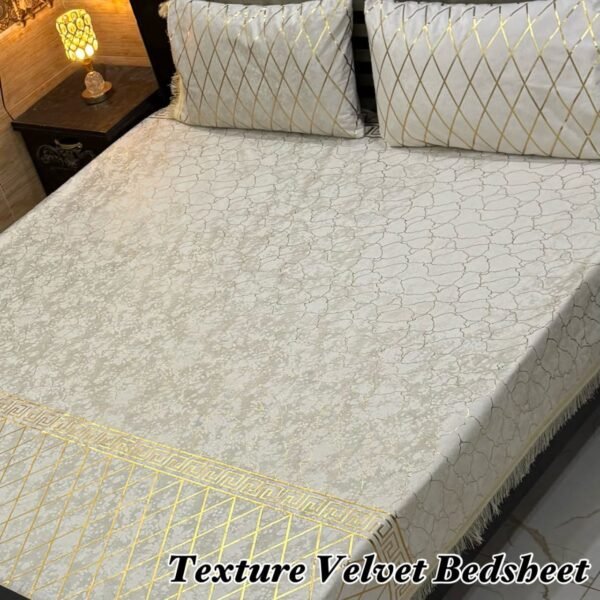 3PC Texture Velvet Bedsheet