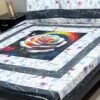 Digital gold panel bedsheet