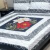 Digital gold panel bedsheet