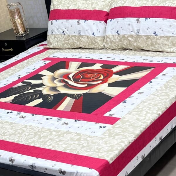 Digital gold panel bedsheet