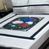 Digital gold panel bedsheet