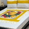 Digital gold panel bedsheet