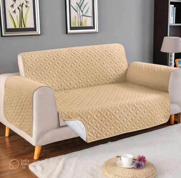 Ultrasonic Microfiber Sofa Cover Set – 3 Layer Quilted Stretchable Furniture Protector (5, 6 & 7 Seater)