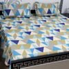 3 piece stiched 2 sided frill bedsheets