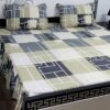 3 piece stiched 2 sided frill bedsheets