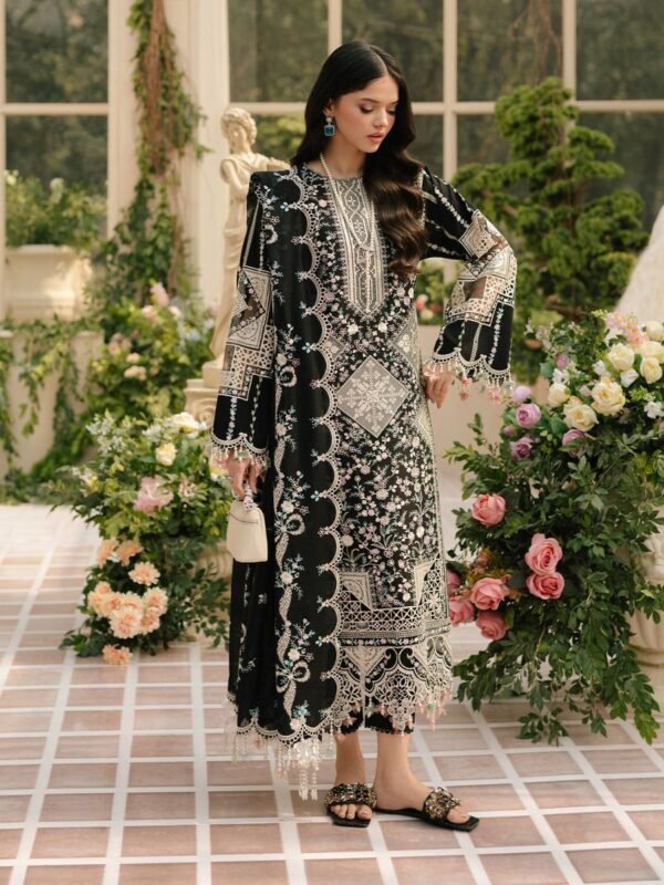 Bin Ilyas 3PC Lawn Suit – Heavy Embroidered Eid Collection 2026 (Unstitched)