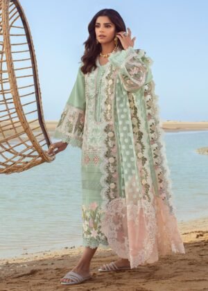 wom Crimson 3PC Digital Printed Lawn Suit – Heavy Embroidered Eid Collection 2026 (Unstitched)